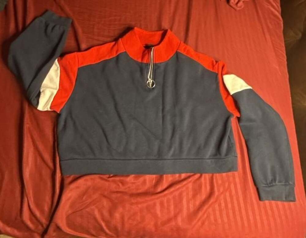 Divided H&M Colorblock Half Zip Sweatshirt Size L